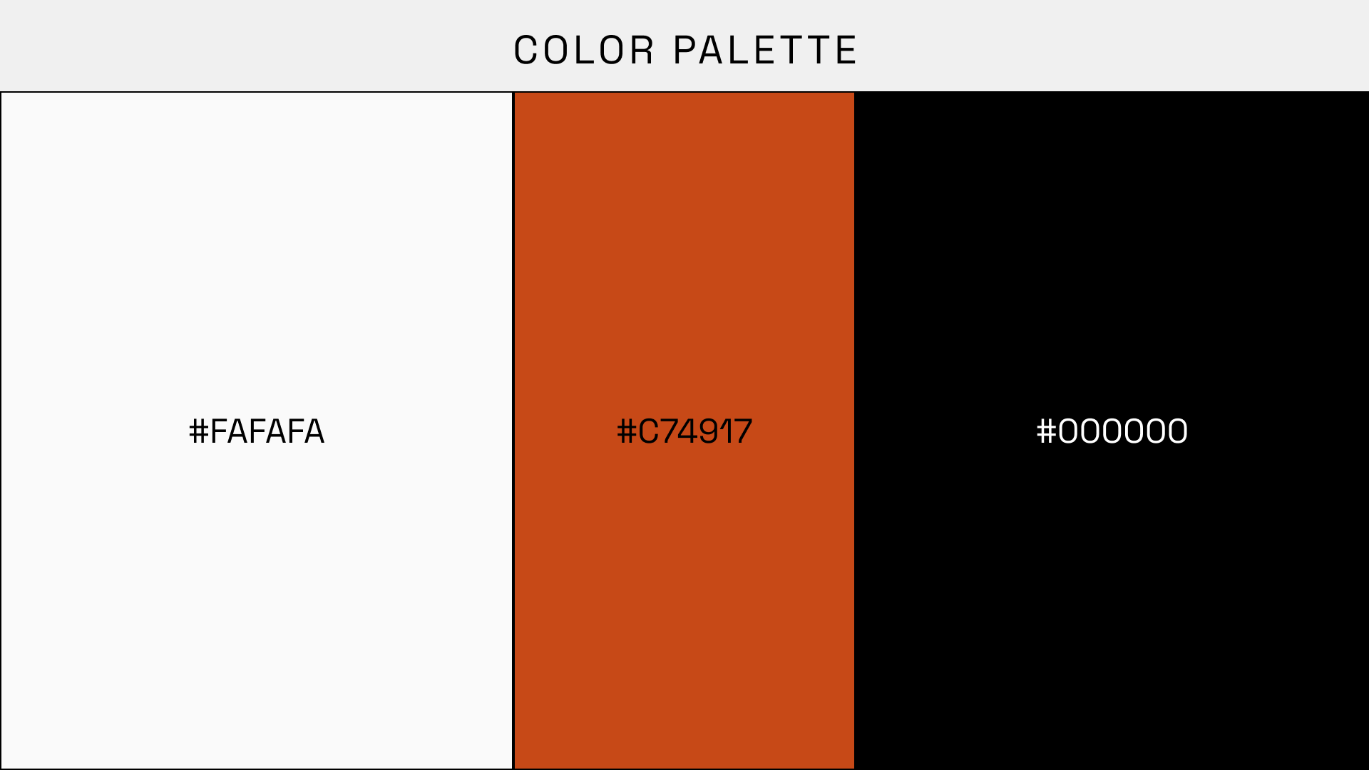 The color palette chosen for the design.